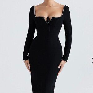 House of CB Rosa black maxi dress